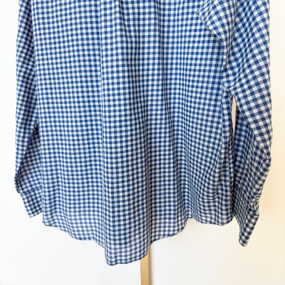 Vineyard Vines Men's Slim Fit Blue Gingham Long Sleeve Shirt L Casual Spring - Picture 10 of 11